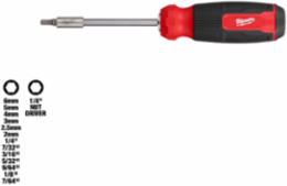 14-in-1 Hex Multi-Bit Screwdriver with 5.2 Inch Handle, 1/4 Inch Nut Driver