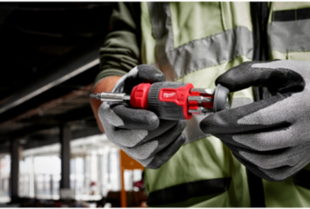 8-in-1 Compact Multi-Bit Screwdriver with 3.9 Inch Handle, Includes 7 Bits