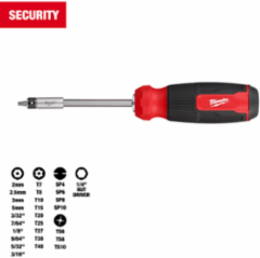 27-in-1 Security Multi-Bit Screwdriver, 9.11 Inch Length, Rubber Handle, 28 Pieces