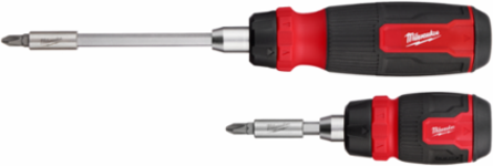 8-in-1 Ratcheting Multi-Bit Screwdriver with 1/4 Inch Hex Shank