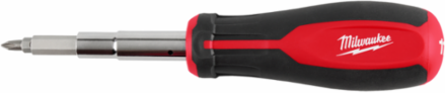 11-in-1 Magnetic Multi-Bit Screwdriver with Tri-Lobe Handle, 8 Bits & 3 Nut Drivers