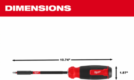 14-in-1 Multi-Bit Screwdriver with SHOCKWAVE Bits, Overmolded Handle, Magnetic Bit Holder