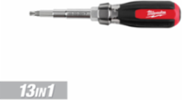 13-in-1 Magnetic Multi-Bit Screwdriver with Cushion Grip Handle, 8 Inch Length