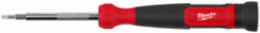 4-in-1 Precision Multi-Bit Screwdriver, 5.75 Inch Length, Overmolded Handle, Includes PH0, PH00, SL 1/8", SL 3/32" Bits