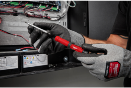 4-in-1 Pocket Precision Multi-Bit Screwdriver with 6.50 Inch Length, Rubber Handle