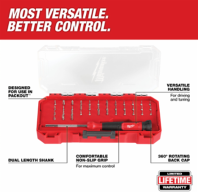 39-in-1 Precision Multi-Bit Screwdriver, 3.88 Inch Shank Length, 39 Bits