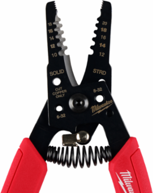 Wire Stripper & Cutter, Strips 10-18 AWG, 7.18 Inch Size, Ergonomic Grip