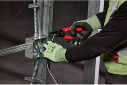 Wire Stripper & Cutter, Strips 10-18 AWG, 7.18 Inch Size, Ergonomic Grip