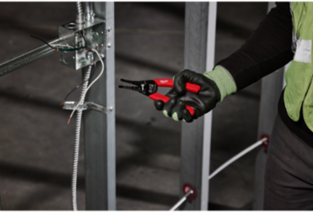 Wire Stripper & Cutter, Strips 10-18 AWG, 7.18 Inch Size, Ergonomic Grip