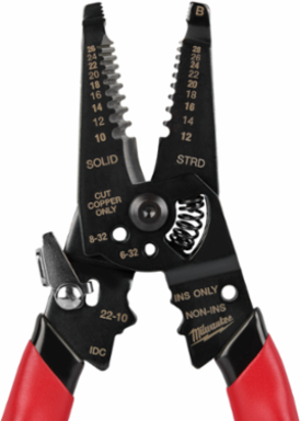 Multi-Purpose Wire Stripper & Cutter, 10-28 AWG, Reinforced Head, 4.13 Inch Handle