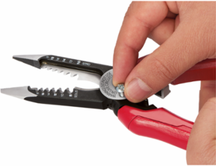 6-in-1 Combination Wire Pliers with Bolt Cutter, Wire Stripping & Reaming Design