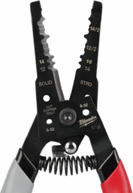 Dipped Grip Wire Stripper & Cutter 12-16 AWG, 0.25 Inch Size