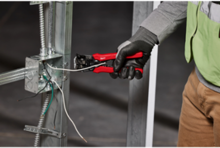 Self-Adjusting Wire Stripper & Cutter, Strips 10-20 AWG Solid, 12-22 AWG Stranded
