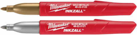INKZALL Fine Point Markers, Silver/Gold, 2 Pack, Clog Resistant Tips