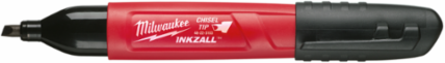 INKZALL Black Chisel Tip Marker 5.5 Inch, Clog Resistant, Quick Dry