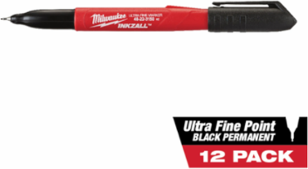12 pk INKZALLTM Ultra Fine Point Markers, 0.5 mm, Clog Resistant Tip