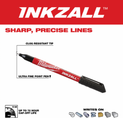 INKZALL Ultra Fine Point Pens, 0.5 mm, Bleed Resistant, Quick Dry, 4 Pack