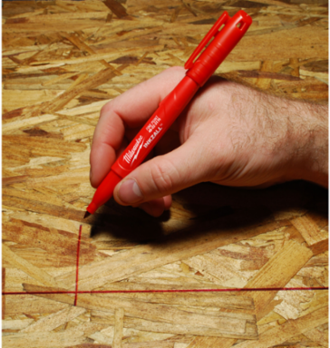 INKZALL Red Fine Point Marker, 5.5 Inch, Plastic, Quick Drying