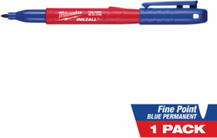 INKZALL Blue Fine Point Markers, 5.5 Inch, Quick Dry, Wear Resistant Tip