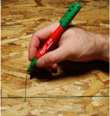 INKZALL Green Fine Point Marker, 5.5 Inch, Wear Resistant Tip
