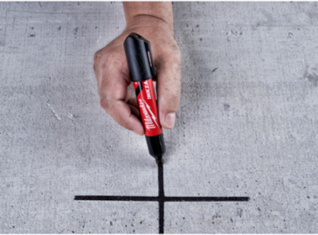 INKZALL™ Large Chisel Tip Black Marker, Clog Resistant, Quick Dry Ink