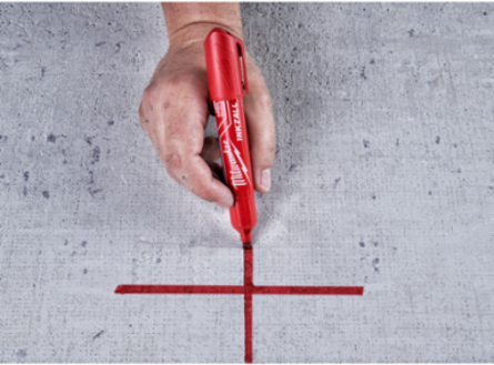 INKZALL™ Large Chisel Tip Red Marker, Quick Dry, Permanent Ink