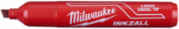 INKZALL™ Large Chisel Tip Red Marker, Quick Dry, Permanent Ink