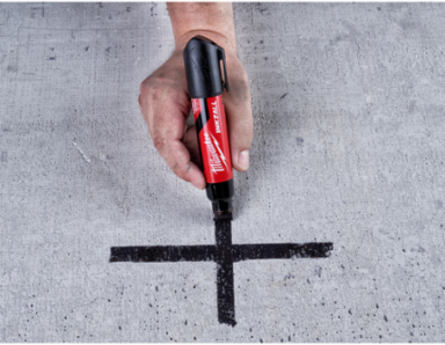 INKZALL™ Extra Large Chisel Tip Black Marker, Quick Dry, Clog Resistant