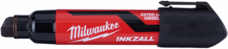 INKZALL™ Extra Large Chisel Tip Black Marker, Quick Dry, Clog Resistant
