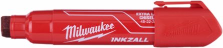 INKZALL Extra Large Chisel Tip Red Marker - Clog Resistant, Quick Dry Ink