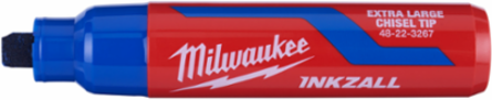 INKZALLTM Extra Large Chisel Tip Blue Marker, Permanent Non-Toxic Ink