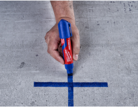 INKZALL™ Extra Large Chisel Tip Blue Marker, Permanent Non-Toxic Ink