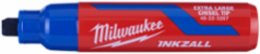 INKZALL™ Extra Large Chisel Tip Blue Marker, Permanent Non-Toxic Ink