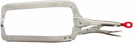 18 Inch Locking Clamp with Regular Jaws, 400 lbs Clamping Strength, Forged Alloy Steel