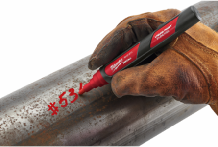 INKZALL Red Paint Marker, 6.09 Inch, Durable Acrylic Nib, Water & UV Resistant
