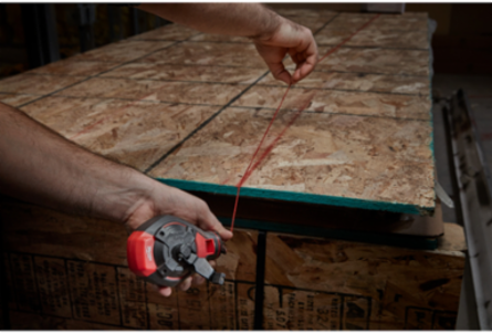 100 Ft. Chalk Reel with Red Chalk, 6:1 Gear Ratio, Plastic Case