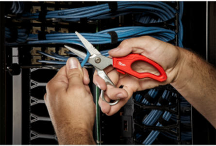 Electrician Snips with 10.65 Inch Cutting Capacity and Ergonomic Handles