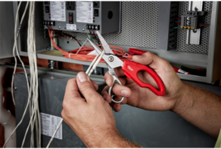 Electrician Snips with 10.65 Inch Cutting Capacity and Ergonomic Handles