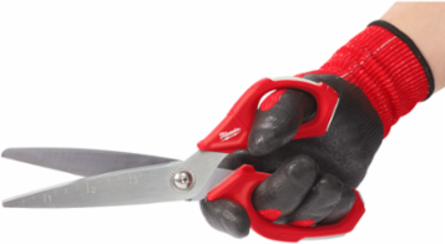 Jobsite Straight Scissors 4 Inch Blade, All-Metal Handles, Bolt Lock Technology