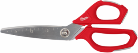 Jobsite Straight Scissors 4 Inch Blade, All-Metal Handles, Bolt Lock Technology