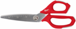 Jobsite Straight Scissors 4 Inch Blade, All-Metal Handles, Bolt Lock Technology