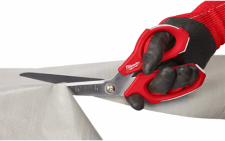 Jobsite Offset Scissors 4.5 Inch Blade, All-Metal Handles, Bolt Lock Technology