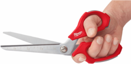 Jobsite Offset Scissors 4.5 Inch Blade, All-Metal Handles, Bolt Lock Technology