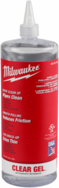 Wire and Cable Pulling Clear Gel Lubricant 32 Oz, Reduces Friction, Wipes Clean