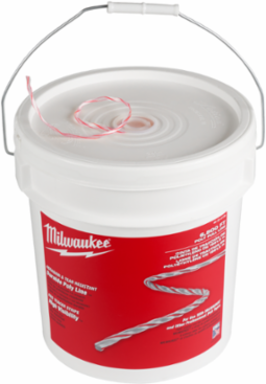6500 ft Polypropylene Pull Line with 210 lb Tensile Strength and High Visibility Red Stripe