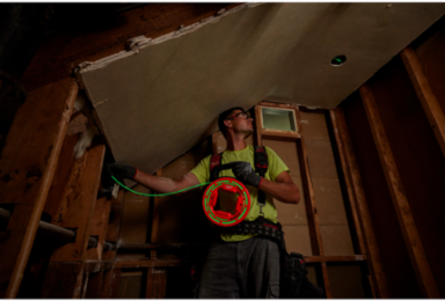 40 Foot Glow Fish Tape, Nonconductive, Multi-Grip Handle
