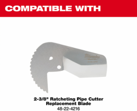 2-3/8 Inch Ratcheting Pipe Cutter, Durable Stainless Steel Blade, 1.35 Pounds