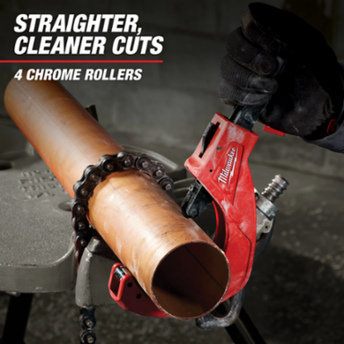 3-1/2 Inch Quick Adjust Copper Tubing Cutter, 1-5/8 to 3-5/8 Inch Cut Capacity, Chrome Rollers