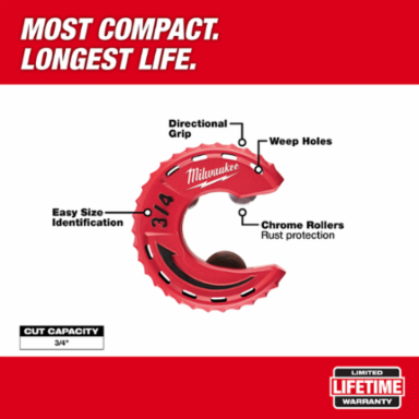 Close Quarters Tubing Cutter 0.75 Inch Aluminum Compact Design