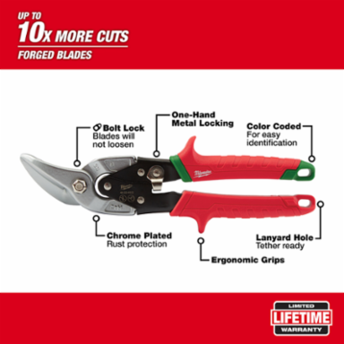 Right Cutting Offset Aviation Snips